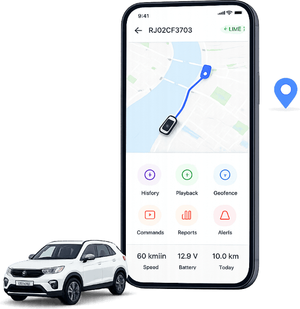 NViQ Live Tracking GPS App and Vehicle